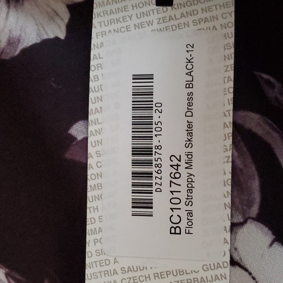 NWT FLORAL STRAPPY MIDI SKATER DRESS - Picture 4 of 4